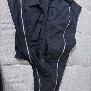 AKIRA Charcoal Button-Up Shirt